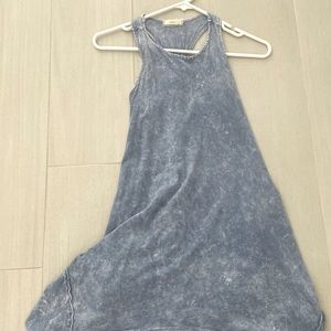 Denim flowy long dress